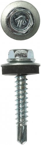 Саморезы ЗУБР для крепления кровельных материалов к деревянной обрешетке, оцинкованные, 4,8x50мм, 250шт 4-300315-48-050