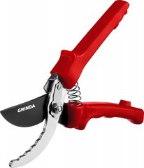 Плоскостной секатор с пластиковыми рукоятками GRINDA G-31 200мм 40210_z02