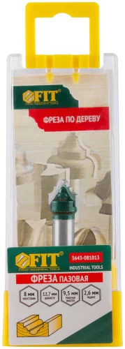 Фреза пазовая фасонная DxHxL=12,7х9,5х42 мм FIT 3643-081013