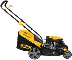 Газонокосилка бензиновая GLD-460, 146 куб.см, ширина 46 см, ручная, 7 уровней, травосборник 50 л Denzel 58802