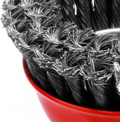 Щетка-крацовка чашечная для УШМ двухрядная (100 мм, М14) MIRAX 35104-100-2