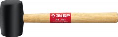 Чёрная резиновая киянка с деревянной рукояткой ЗУБР 340г 2050-55_z02