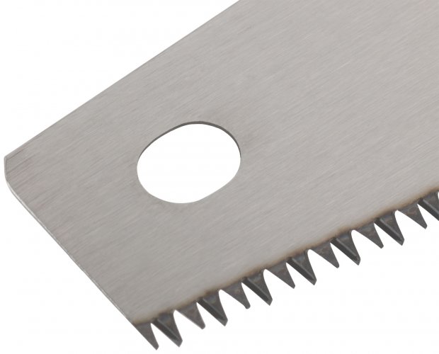 Ножовка по дереву, средний каленый зуб 7 ТPI, 3D заточка, пласт.прорезиненная ручка, 400 мм FIT 40440