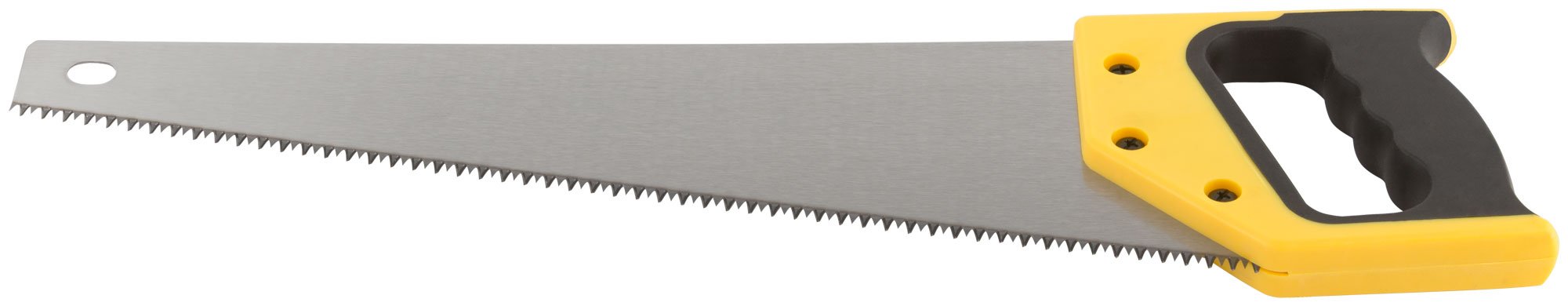 Ножовка по дереву, средний каленый зуб 7 ТPI, 3D заточка, пласт.прорезиненная ручка, 400 мм FIT 40440