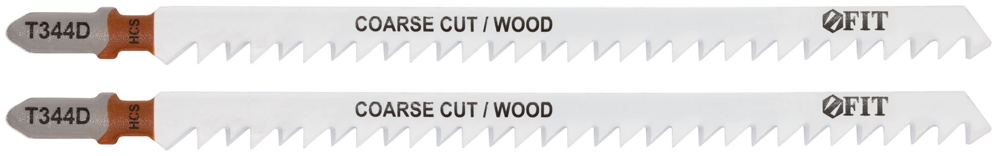 Полотна по дереву, HCS, разведенные, шлифованные зубья 151/126/4 мм (T344D), 2 шт. FIT 40942