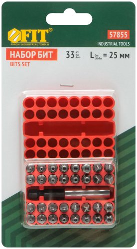 Набор бит 33 шт. CrV FIT 57855