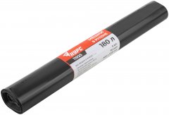 Мешки для строительного мусора, ПВД прочные, 180 л, 900х1200 мм, толщина 70 мкм,  5 шт. КУРС 11925