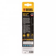 Сверло по металлу, 5,5 мм, HSS Co-8% Denzel 71443