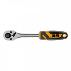 Ключ-трещотка 1/2", 90 зубьев, с быстрым сбросом, CrV Denzel