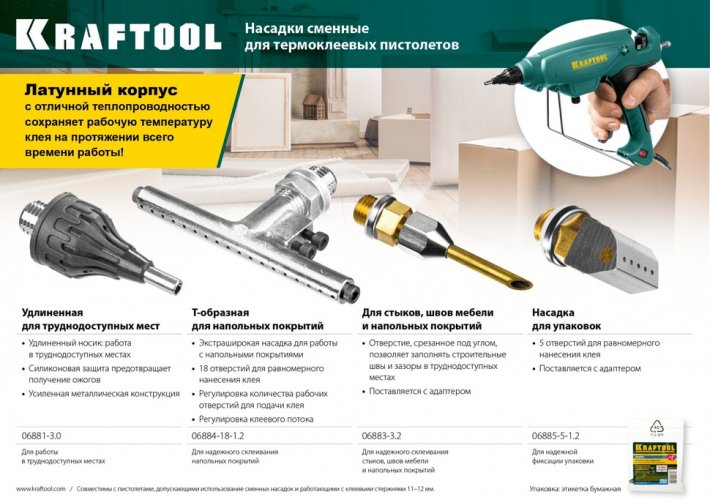 Насадка сменная для клеевых термоклеящих пистолетов (3.2 мм) "PRO" KRAFTOOL 06883-3.2