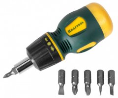 Реверсивная отвертка KRAFTOOL Kompakt-6 с битами, 6 предм. 26190-H7