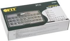 Набор бит 31 шт. S2 сталь + адаптор с защелкой FIT 57856