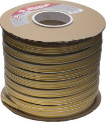 Самоклеящийся уплотнитель ЗУБР резиновый профиль D белый 150 м 40920-150