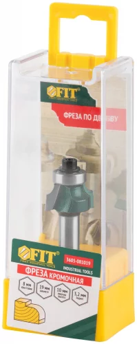 Фреза кромочная калевочная с нижним подшипником DxHxL=19х10x52,5 мм FIT 3605-081019