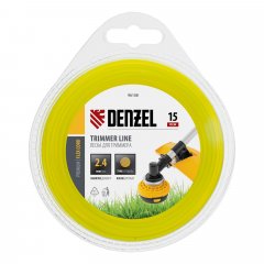 Леска для триммера, круглая 2.4 мм х 15 м, блистер Flex cord Denzel 96108