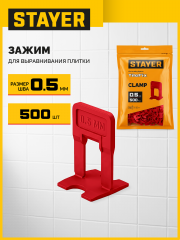 STAYER СВП TileFix, 0,5 мм, 500 шт, система выравнивания плитки ″ворота″ (33844-500)