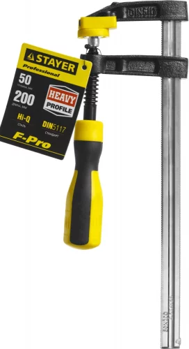 Струбцина тип F, DIN 5117, 50x200мм STAYER PROFESSIONAL 32095-050-200