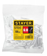 Клинья для кафеля (100 шт; 23х4х5 мм) STAYER 3382-1