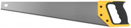 Ножовка по дереву, средний каленый зуб 7 ТPI, 3D заточка, пласт.прорезиненная ручка, 500 мм FIT 40450