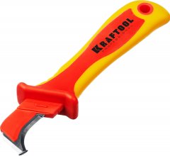 Диэлектрический нож электрика KRAFTOOL KN-7 с пяткой, изогнутый 45400