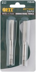 Метчики метрические, легированная сталь, набор 2 шт. М10х1,5 мм FIT 70848