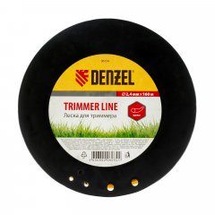 Леска для триммера круглая 2.4 мм, 160 м, на Din катушке Россия Denzel 96134