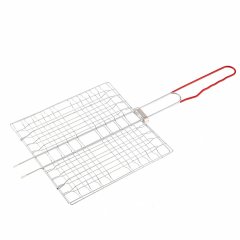 Решетка-гриль 230 x 230 мм, хромированная, PVC рукоятка Sparta 69635