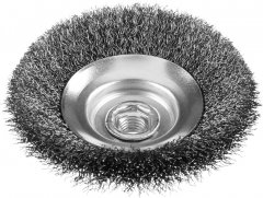 Щетка коническая для УШМ, витая стальная проволока 0.3 мм, 125 мм, М14, ЗУБР Профессионал 35265-125_z02