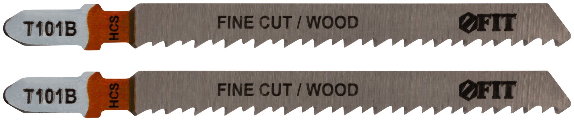 Полотна по дереву, HCS, шлифованные под свободным углом зубья, 100/74/2,5 мм (T101B), 2 шт. FIT 40948
