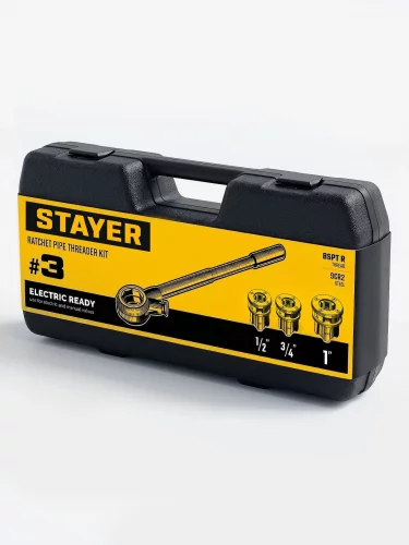 Набор клуппов с трещоткой №3 STAYER 28260-H3