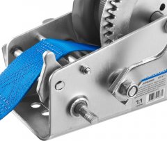 Ручная барабанная лебедка ЗУБР ПРОФЕССИОНАЛ ленточная 1,1т 10м 43115-1.1