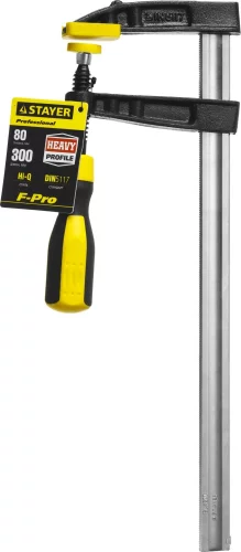 Струбцина тип F, DIN 5117, 80x300мм PROFESSIONAL STAYER 32095-080-300