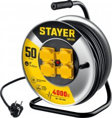 Силовой удлинитель на стальной катушке STAYER Pro 325 КГ 3x2.5 50м 55076-50_z01