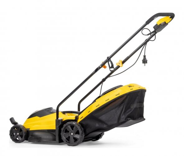 Газонокосилка эл. CHAMPION EM3313 (1,3 кВт пласт.+ткань травосб. 35л ширина 330мм 25-65мм, 8,8кг)