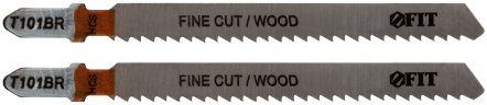 Полотна по дереву, HCS, шлифованные под свободным углом, реверсивные зубья, 100/74/2,5 мм (T101BR), 2 шт. FIT 40949