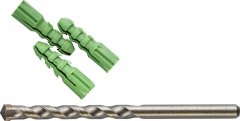 Набор сверл по бетону STAYER MASTER с дюбелями 11 шт. 29111-H11-10