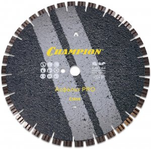 Диск алмазный CHAMPION асфальт PRO 350/25,4/10 Asphalt Runner (асф. по бетону,свежий бетон)