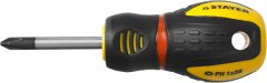 Отвертка STAYER PROFI PROTech, двухкомпонентная рукоятка, намагниченная, Cr-Mo, PH1x38мм 25132-1-38_z02