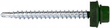 Саморезы для крепления кровель ЗУБР RAL 6005 насыщенный зеленый, оцинкованный, 4.8x50 мм, 250 шт. 4-300315-48-050-6005