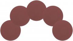 Круги шлифовальные сплошные (липучка), алюминий-оксидные, 125 мм, 5 шт.  Р 600 MOS 39818М