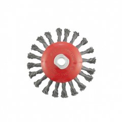 Щетка для УШМ, 125 мм, М14, "тарелка", крученая проволока 0.5 мм Matrix 74611