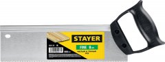 Ножовка для стусла c обушком пила STAYER "Fine" 300 мм, 8 TPI, прямой закаленный зуб, точный рез, 1536-30_z01
