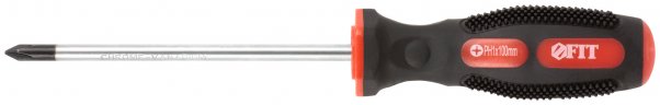 Отвертка "Универсал", CrV сталь, прорезиненная ручка 5х100 мм РН1 FIT 55106