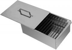 Коптильня двухъярусная 420 x 270 x 175 мм, нержавеющая сталь, 0.8 мм. с поддоном, Россия Camping Palisad 69528