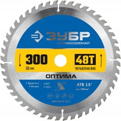 Диск пильный по дереву Оптима (300x30 мм; 48T) ЗУБР 36903-300-30-48_z01