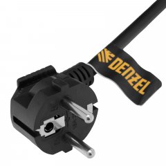 Шнур сетевой Energy Series, ПВС, 1,5 м, 3 x 1 мм, с неразборной вилкой, черный, 3 м Denzel