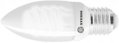 Лампа компактная люминесцентная свечка, 9 W, 2700K, E27, 8000ч Stern 90962