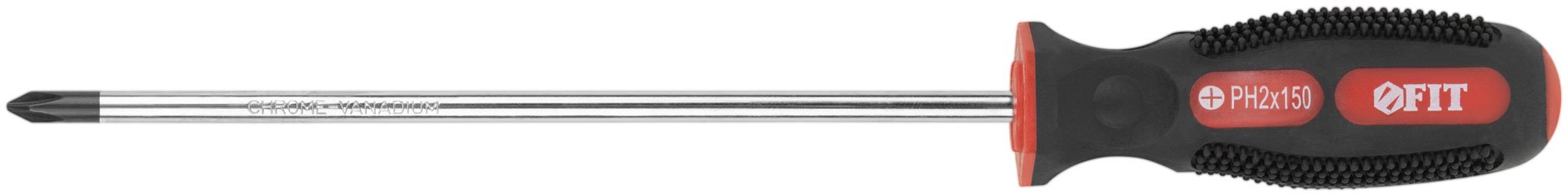 Отвертка "Универсал", CrV сталь, прорезиненная ручка 5х150 мм РН1 FIT 55107