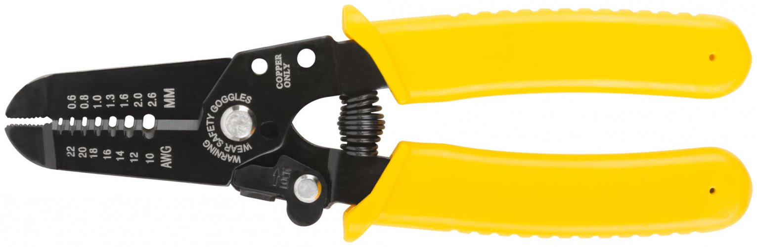 Клещи для снятия изоляции, диаметр проводов 0,6-2,6 мм, пластиковая ручка 170 мм FIT 60020