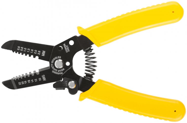 Клещи для снятия изоляции, диаметр проводов 0,6-2,6 мм, пластиковая ручка 170 мм FIT 60020